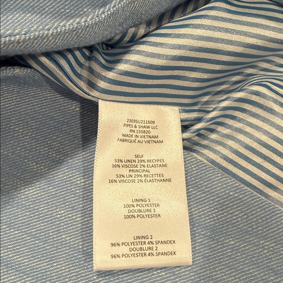 Veronica Beard Diego Blue Linen Dickey Jacket NWOT - Picture 13 of 13